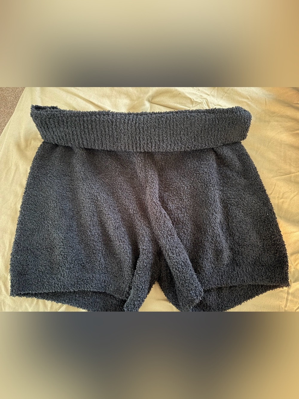 stars above Black Plush Terry Shorts